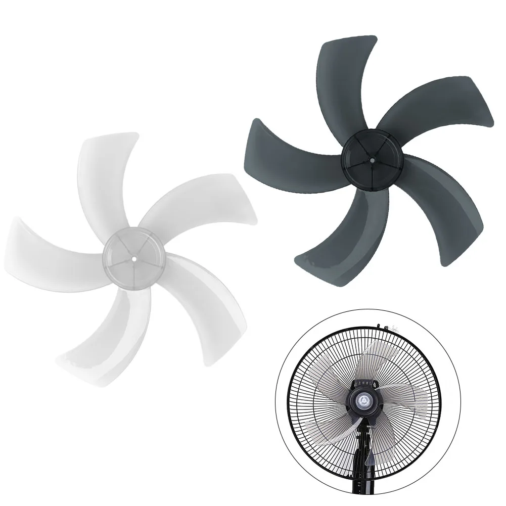 

2/1pcs 14/16/18 Inch Household Plastic Fan Blade 5/15 Leaves Stand/Table Fanner Accessories With Nut Cover For Pedestal Fan