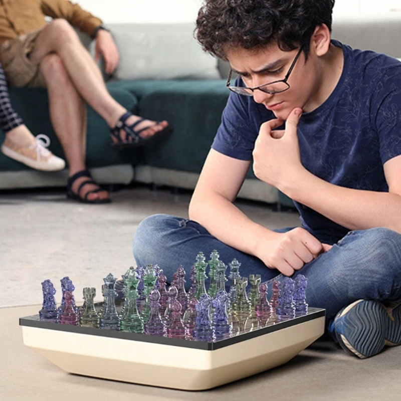 3D Chess Crystal Epoxy Casting Mold for Family Party Board Games Home Decoration