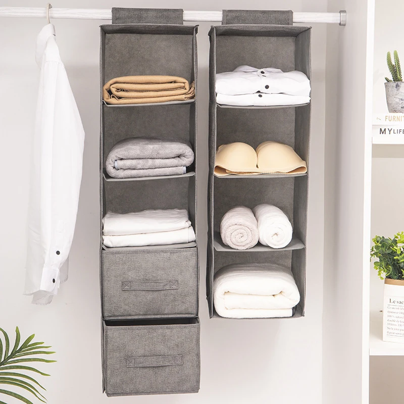 1/3/4/5Layer Storage hanging bag, multifunctional clothing organizing bag, Foldable Closet Clothes Sorting Bag Storage Pouch 2