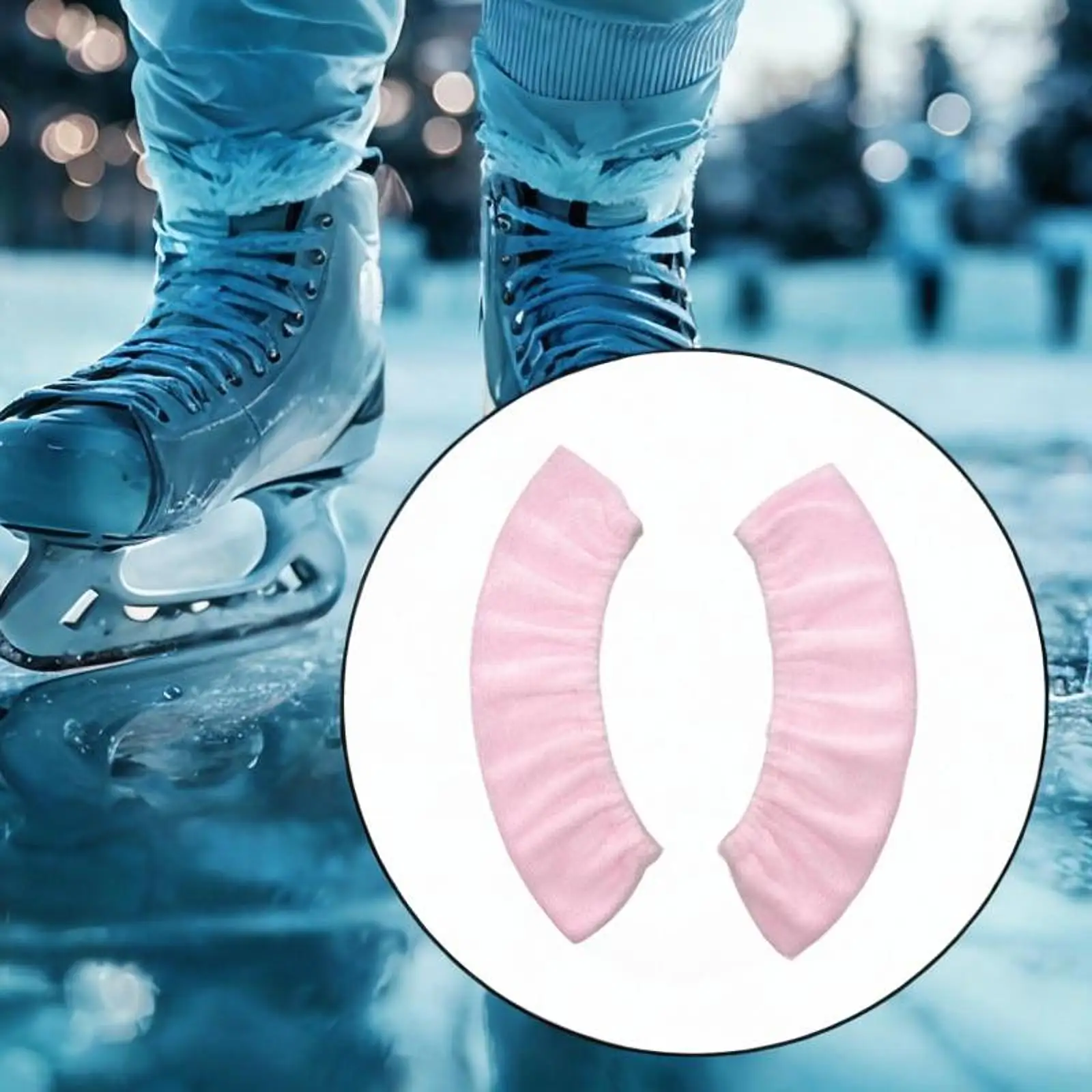 2x Ice Skate Blade Covers Soft Ice Skate Guards Skating Cover Protection for Ice Skates Hockey Skates Figure Skates Accessories