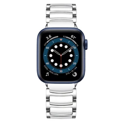 Elegant Ceramic Strap for Premium Watches - High - End Replacement Band (Silver white)