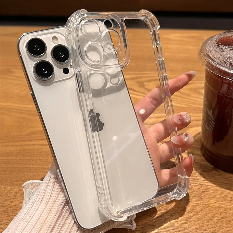 S62553330325342ddbe66b1f835a1a8e72 Luxury Shockproof Transparent Case For iPhone 15 14 13 12 11 Pro Max X Xs XR Max 7 8 Plus Bumper Cases Cover