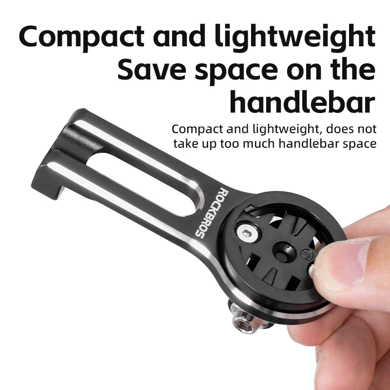ROCKBROS-Support pour ordinateur de vélo GPS, pour Gopro, Garmin, lampe de poche, extension de compteur de vitesse, pour Bryton Wahoo  18