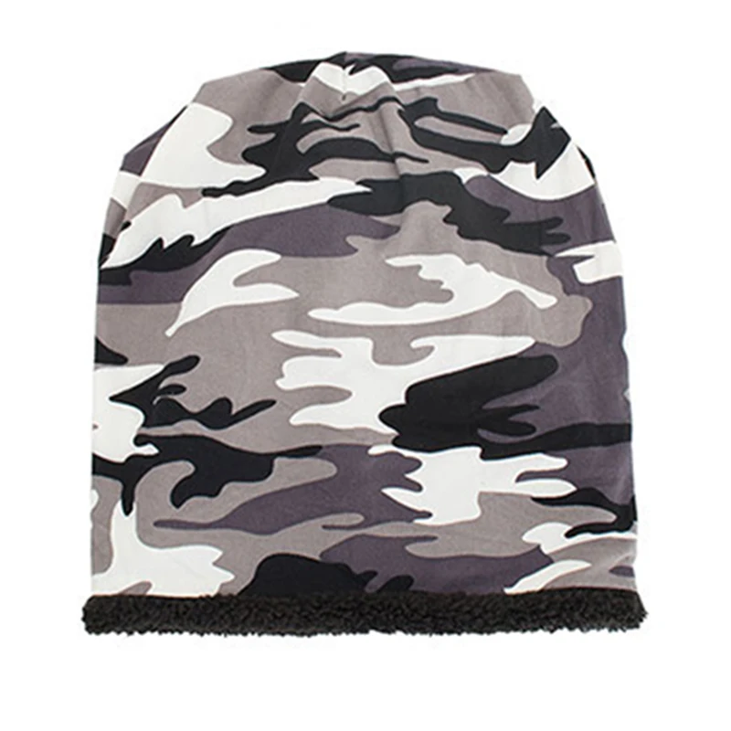 Bawełniana czapka w kamuflażu Plus aksamitna czapka Ciepła na jesień i zimę Kominiarka dla mężczyzn i kobiet Akcesoria rowerowe na zimną pogodę