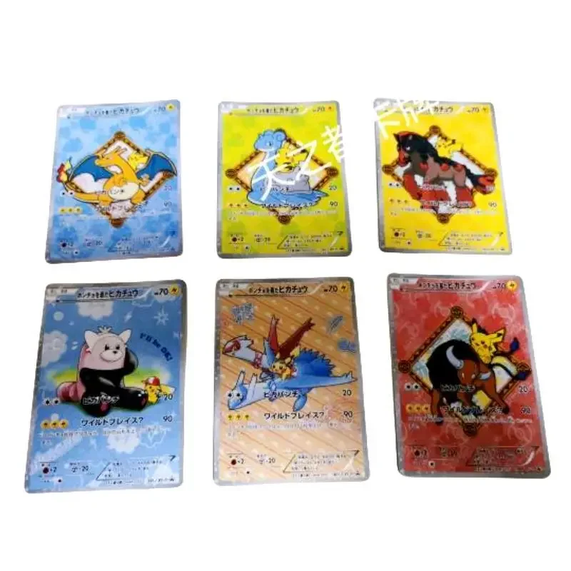 Pokemon Ptcg Versione Giapponese Self Made Classic Single Flat Cards Lapras Charizard Pikachu Game Anime Collection Cards Giocattoli Regalo