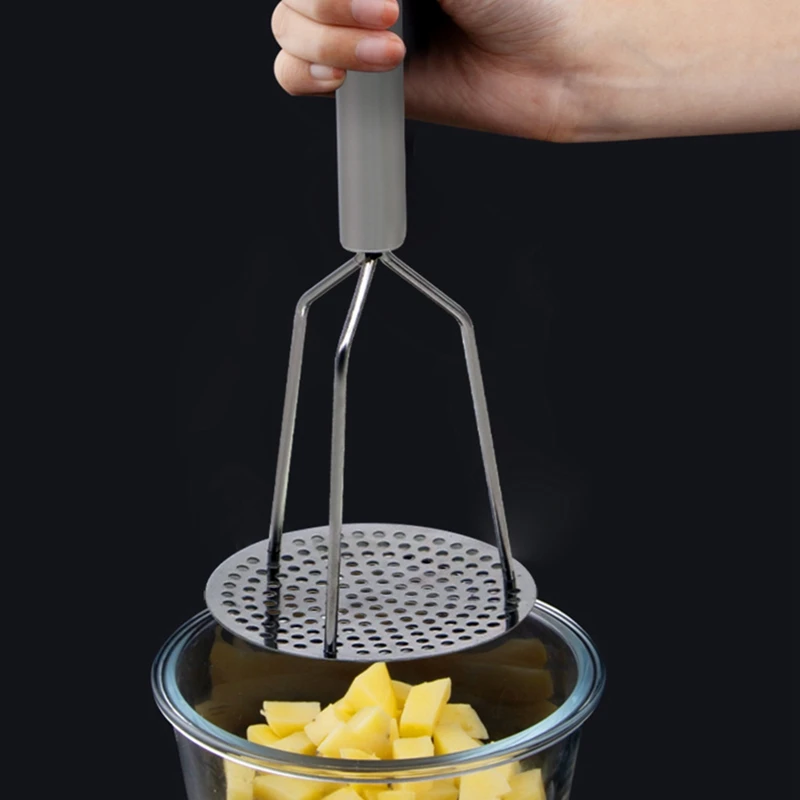 Potato Masher Potato Press With Handle Household Stainless Steel Masher For Mashed Potato Kitchen Mash Tool Food Crusher Kitchenware Fruits potato masher