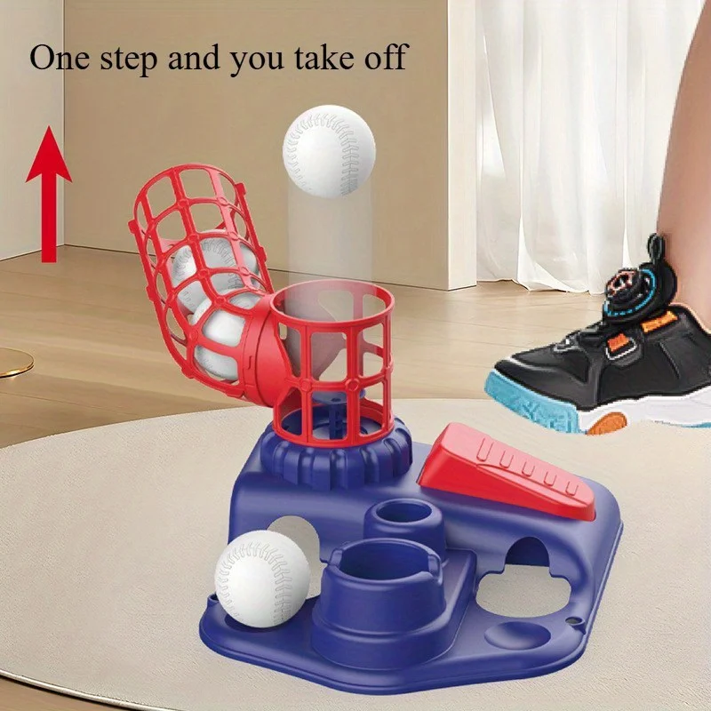 Children's Baseball Set with Foot Throwing Machine 3