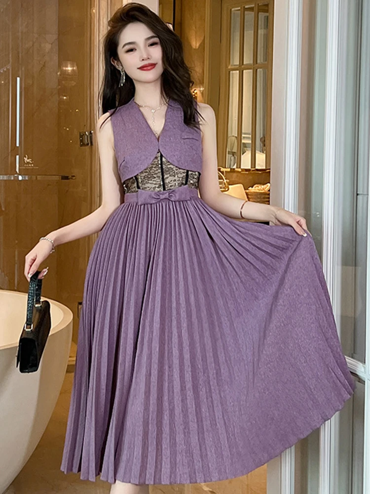 

Fashion Summer Formal Long Dress Women Ladies Clothes Elegant Vintage Chic Sleeveless Slim Midi A-Line Party Robe Mujer Vestidos