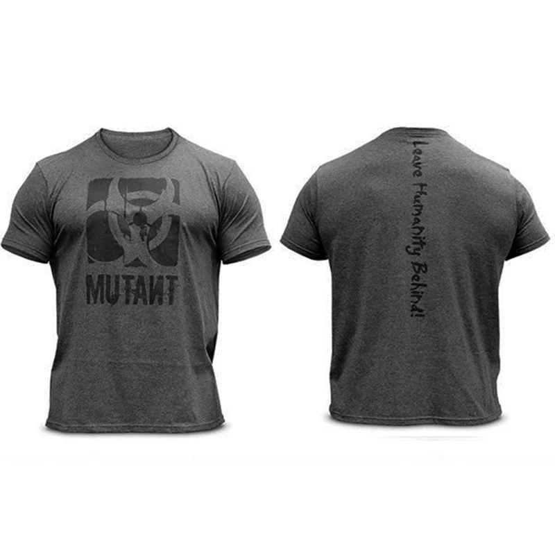 

Mutant T-shirt Summer Cotton Gym Tshirt Graphic Print Workout High Quality Men Clothing Fitness Big Size Sporty Man T Shirts