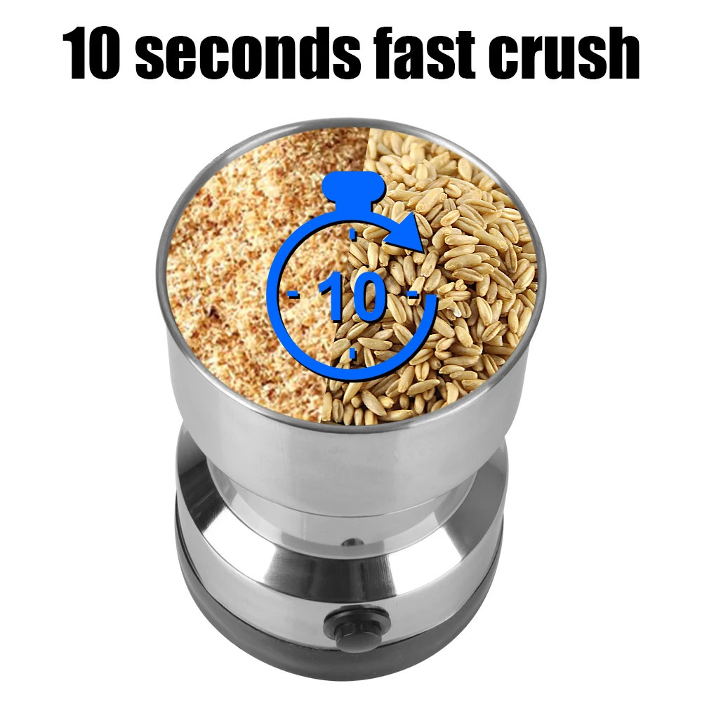 Coffee Grinder Nuts Beans Spices Blender Grains Grinder Machine Electric for home Kitchen Multifunctional Coffe Chopper Blades
