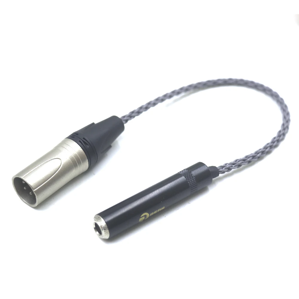 

Grey 4-Pin XLR Male Balanced to 6.35mm 1/4 Female Single Coppe Silver Plated Audio Adapter Cable 6.35mm to XLR