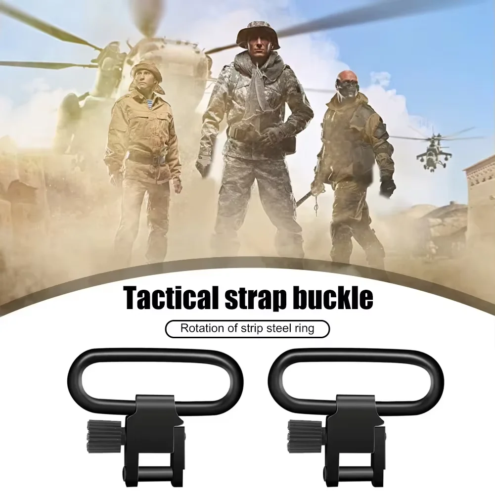 2pcs 1inch QD Sling Swivel Strap Buckles Kit Tactical Rifle Sling Swivels Mount Adapter Detachable Mount Ring