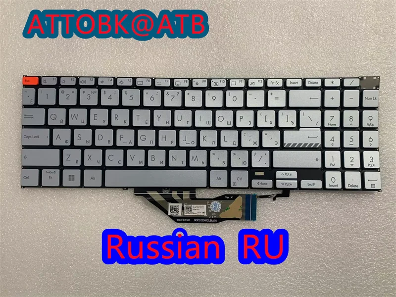 Teclado do Portátil Inglês Russo para Asus Vivobook s 16x M5602 S5602 M3502 M3502q K3502z S3502 Retroiluminação Novo - Imagem 5