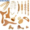 ZONGKUNG 1PCS Wooden Therapy Massage Sets Pain Relief Anti Cellulite Body Slimmling Gua Sha Back Massager Maderoterapia Corporal 1