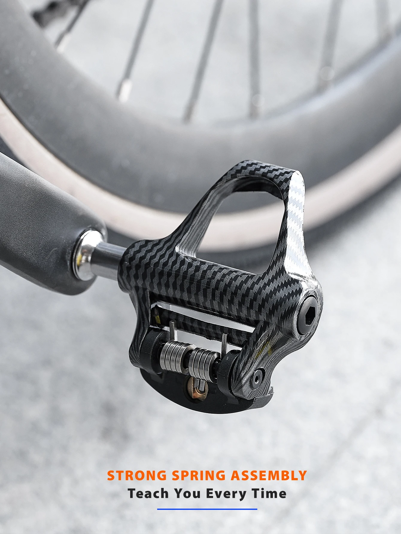 BKPTX R31 Rennrad-Pedal, Kohlefaser-Lager, Pedal für Look Keo, selbstsicherndes Fahrradmuster, ultraleichte professionelle Pedale – Detail 12