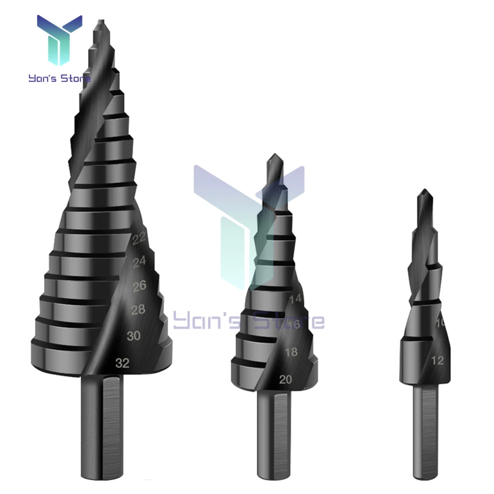 Hss M35 5% Cobalt Step Drill Bit Hssco High Speed Steel Cone Hex Shank Metal Drill Bits Tool Set