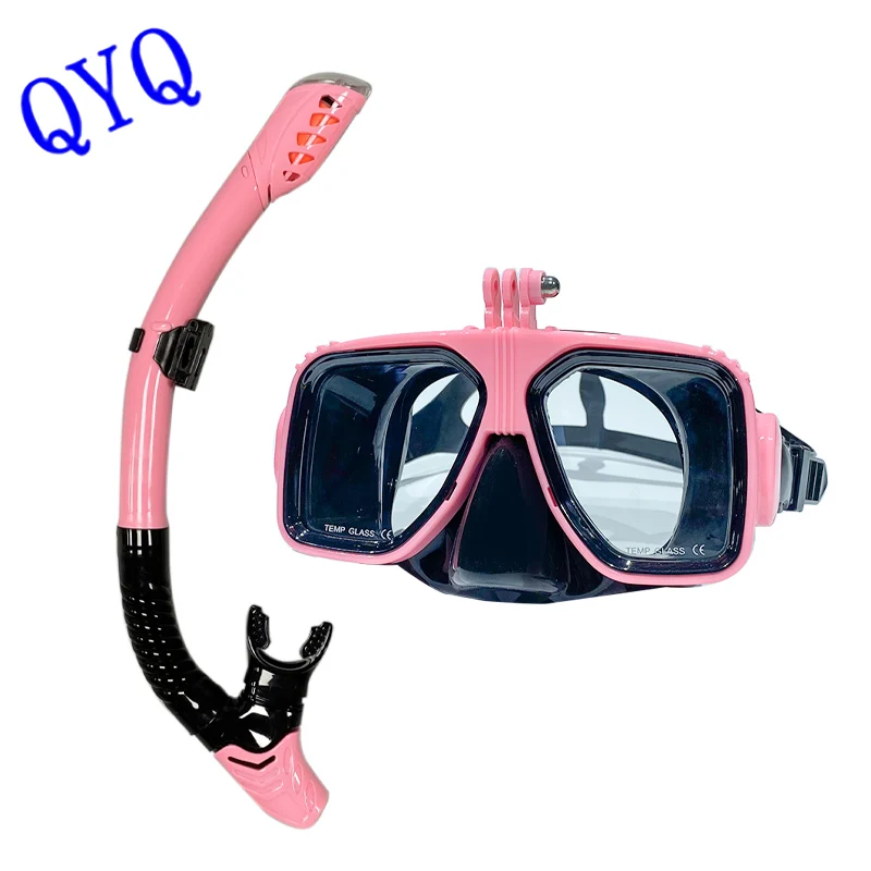 Diving Mask Sports Camera Mount Tempered Glass Silicone Mask Safe and Comfortable snorkeling diving mask,diving mask