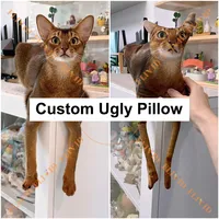 Custom 3D Ugly Cat Pillow Funny Birthday Gift Animals Dog Pillows From Photo Pillow Pet Memorial Gift Personalized Dog Cat Gift 1