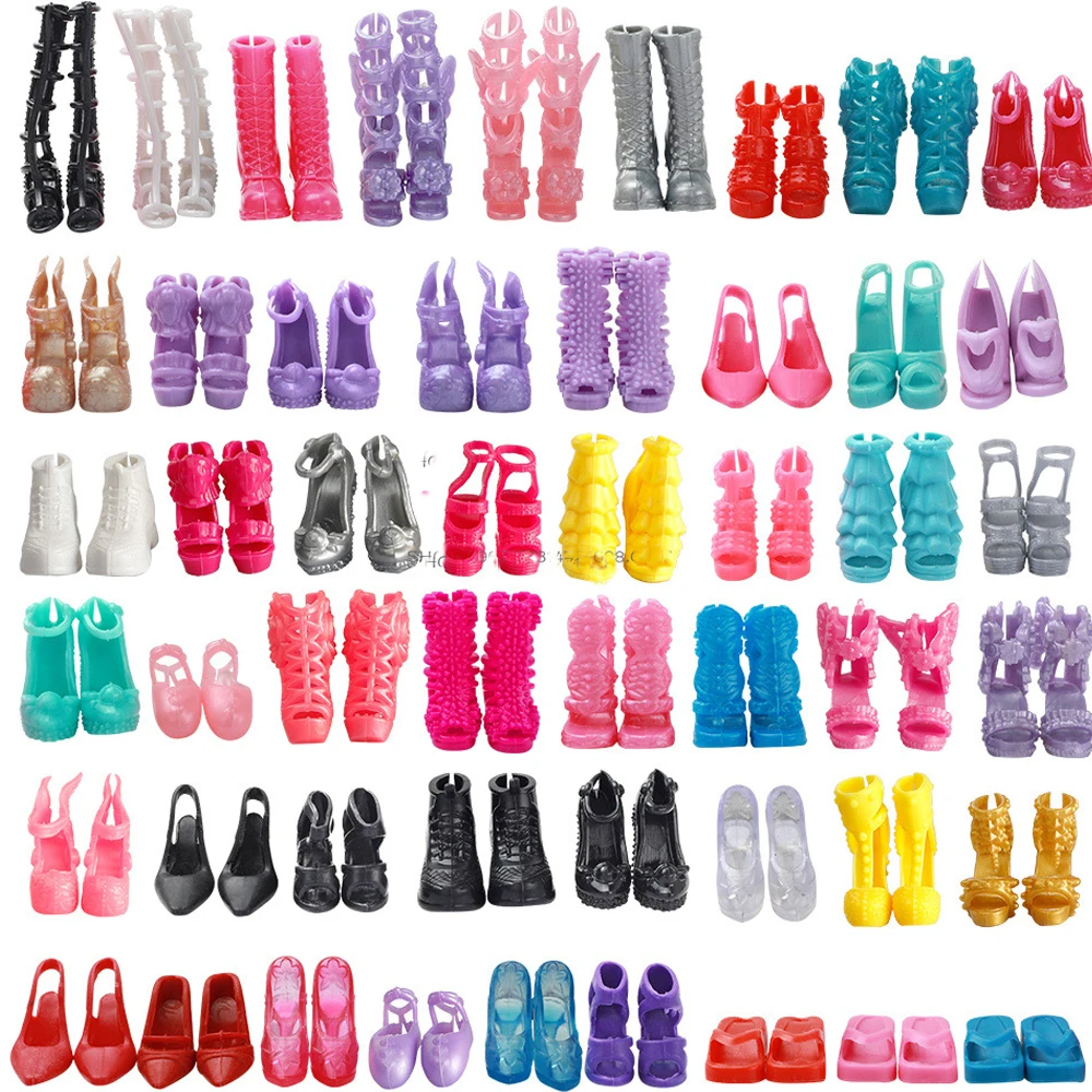 11.5 Inch Doll Shoes Fashion Hangers Boot Cute Heels Sandals for 1/6 Doll Accessories Baby DIY Dollhouse Toy JJ