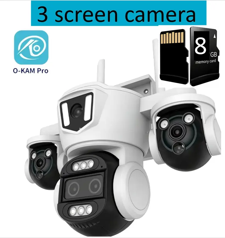 10K 20MP Four Screen Outdoor WiFi Cam PTZ 5X Zoom Night Vision Four Lens 10K Wireless CCTV Surveillance Cam Security Protection - Image 14