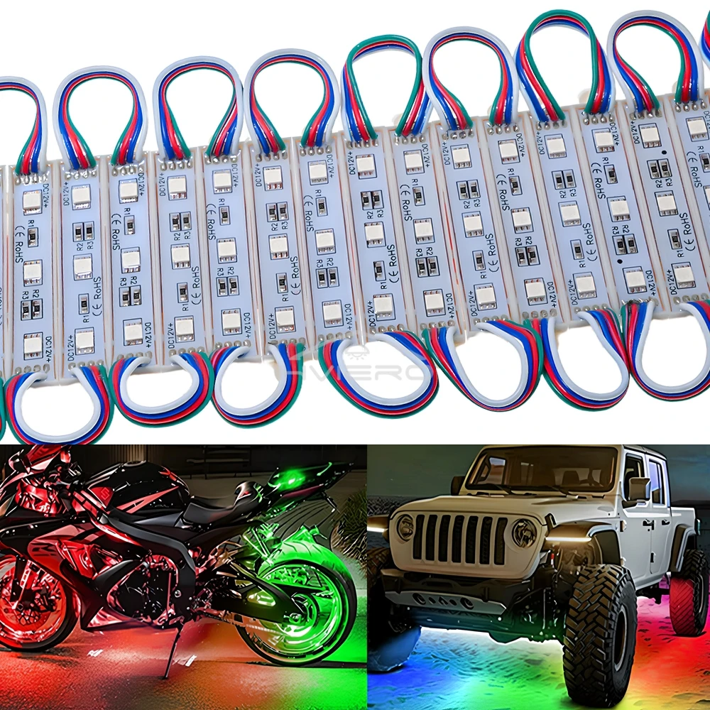 20X 5050 3LED 패치 모듈 방수 IP65 DC 12V RGB 흰색 따뜻한 빛 로고 슈퍼 백라이트 모듈 조명 광고 상자 로그인