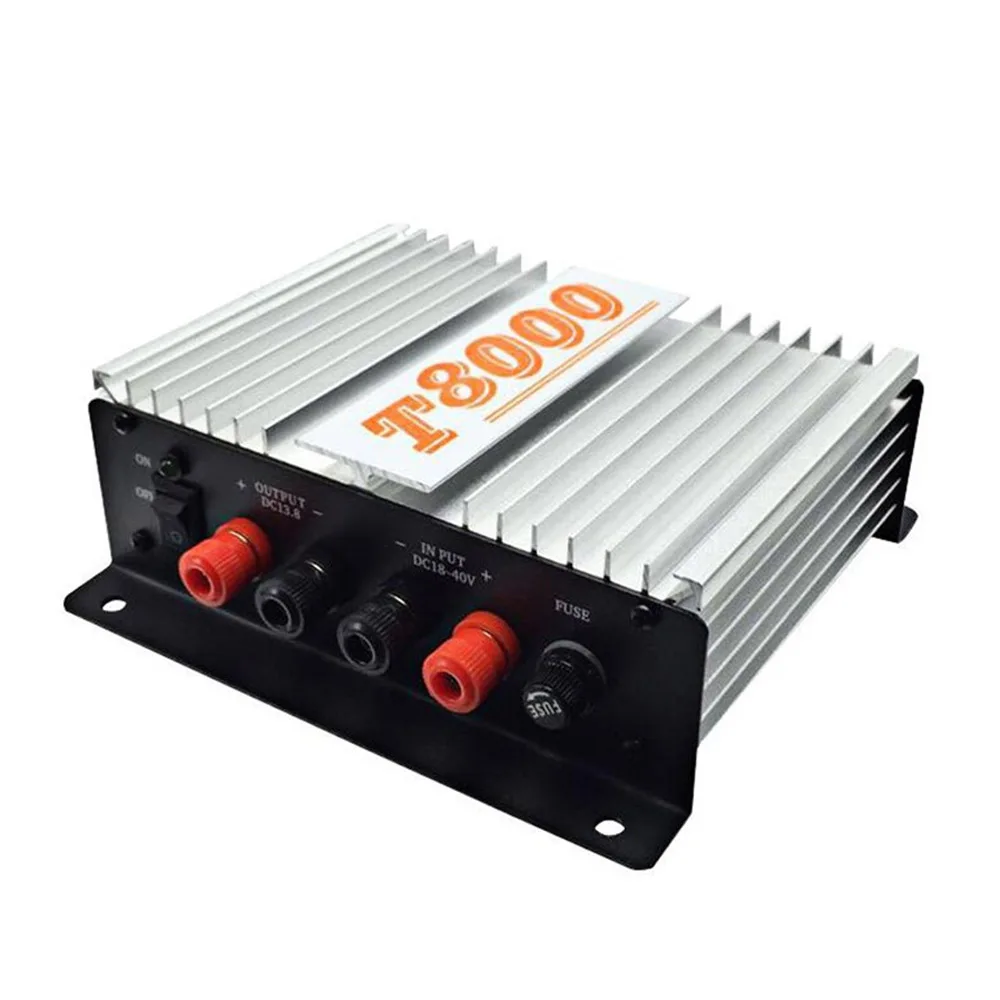 T8000 Transformer 24V To 13.8V 45A Regulator Power Supply For Mobile Car Two way Car Radio DC18V-40V Input DC13.8V 45A Output