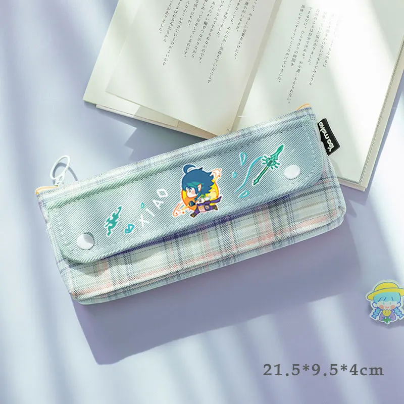 

Genshin Impact Pencil Cases Anime Xiao Zhong Li Cosplay Pen Box Bags Girls Boys Big Capacity Student School Cosmetic Pencilcase