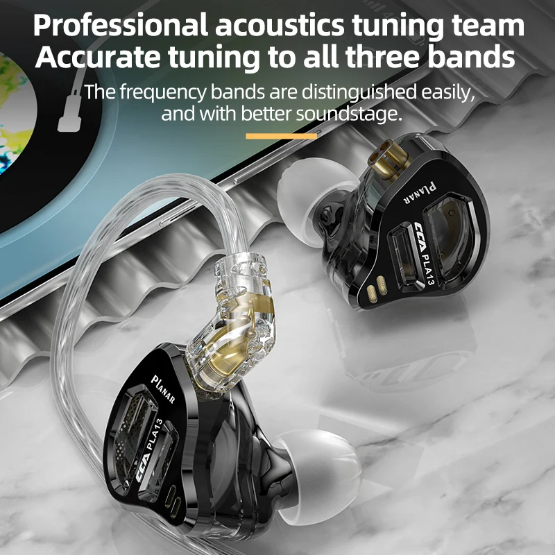 Cca Pla13 Metal Plane Diaframma In Ear Monitor Auricolari Auricolari Hifi Music Bass Best Sport Cuffie Da Giardino Con Microfono