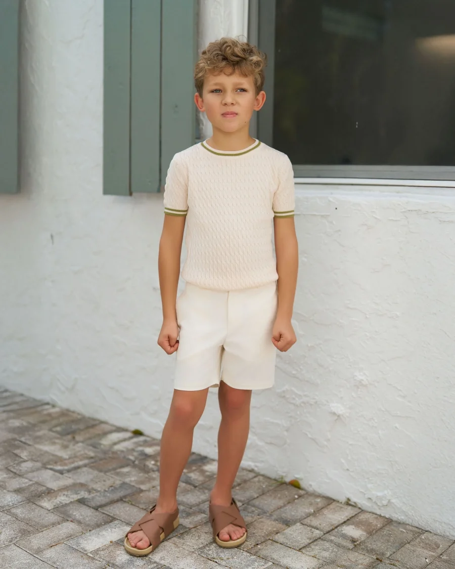 AS SS25 summer cable knitting collection high quality 100% Lyocell Tencel boys girls clothes family look 4