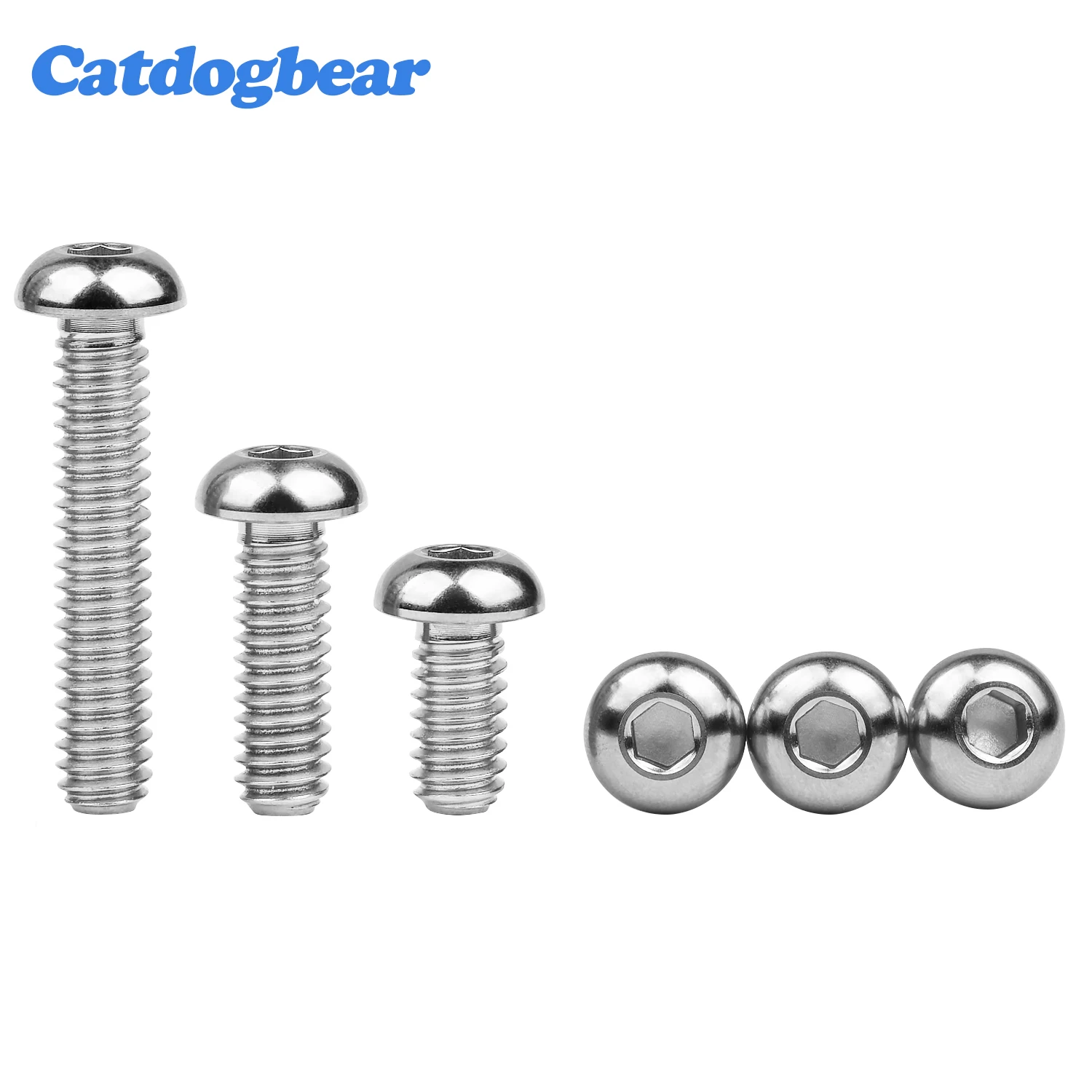 

Catdogbear 4PCS Titanium Hexagon Socket Head Bolts UNC 1/4-20 US Standard 20 TPI Coarse Thread Half Circle Screws