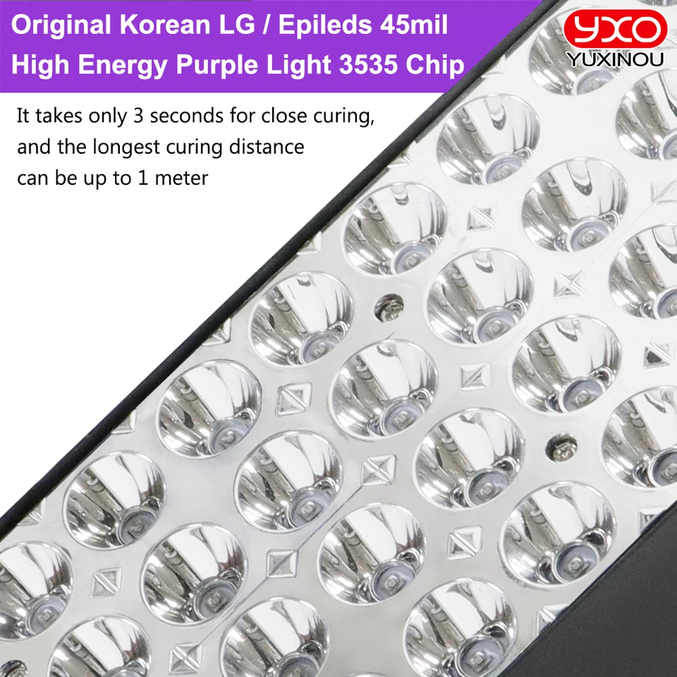 LED UV投光器 40LED 85-220V 1000W 紫外線ライト 防水ランプ UV接着剤 
