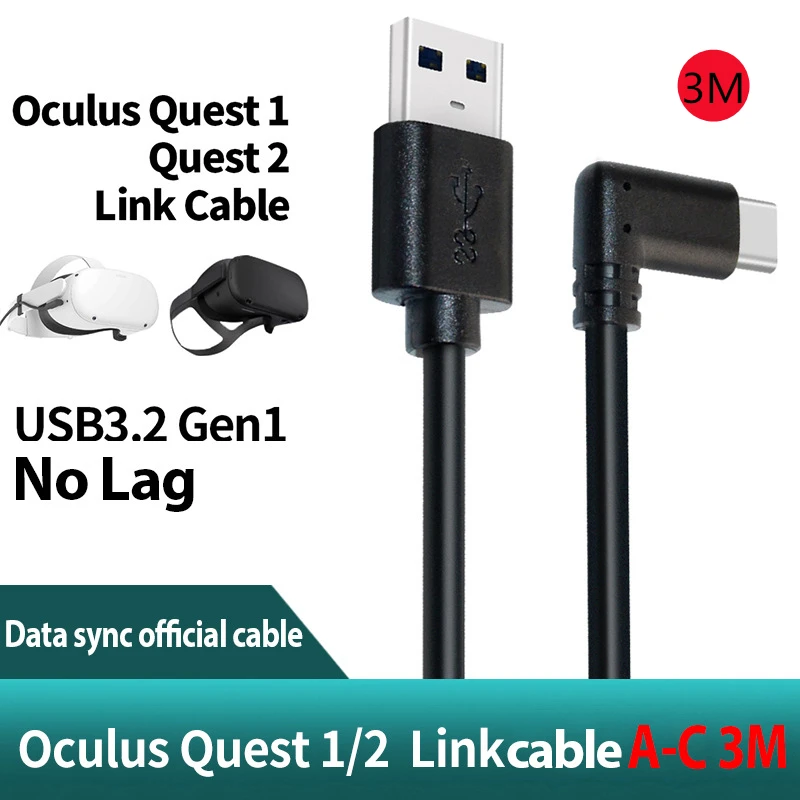 Charging Cable Data Line For Oculus Quest 2 1 Link VR Headset USB 3.2 Fast Charges Type-C Data Transfer Cable VR Accessories 