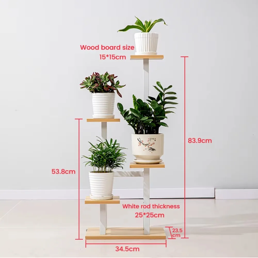 Storage Rack Plant Stand Wooden Flower Shelf for Household Multi-layer Plants Shelves Environment protection Flower Pot Holder Balcony Rack