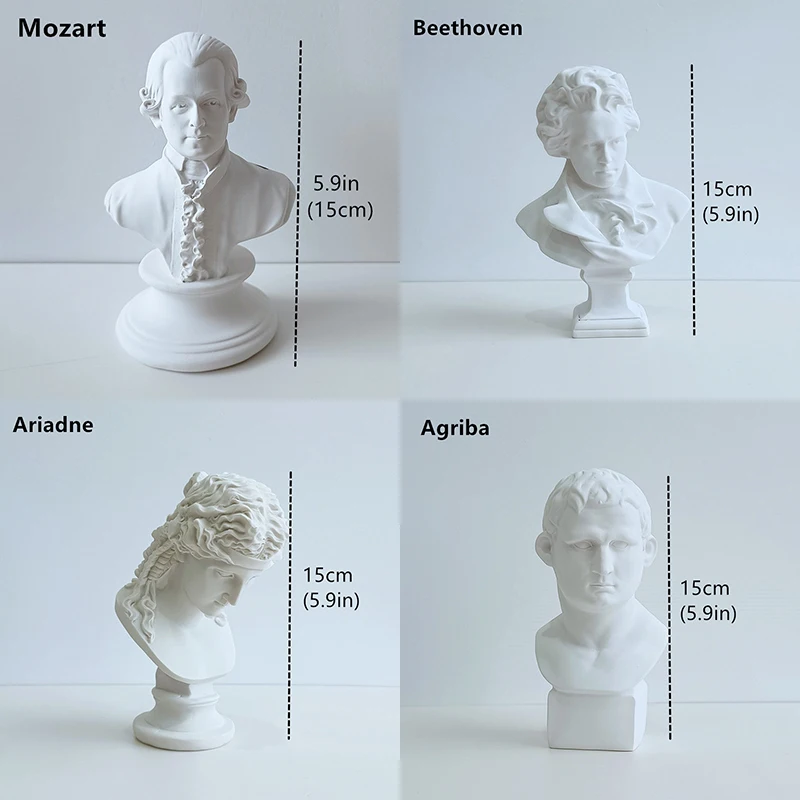 Home Decor Items Decorative Sculpture Art Resin Figures Statue For Living Room Decoration Desk Bookcase Ornaments Home decor Beethoven Apollo