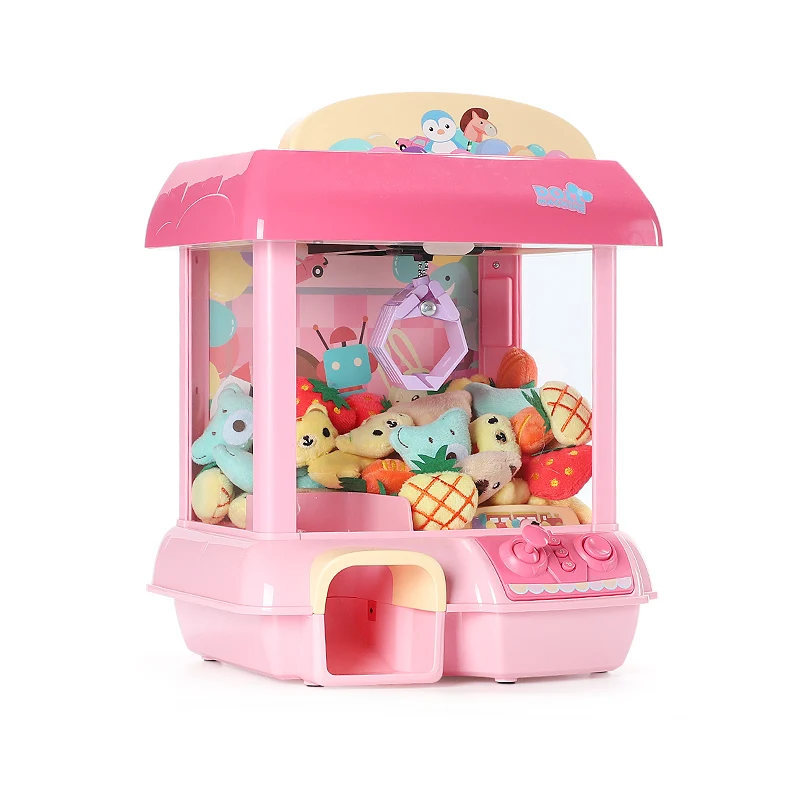 Cartoon Automatic Claw Machine Doll Machine Kids Operated Play Game Mini  Claw Catch Toy Crane Machines Music Doll for Gift Toy