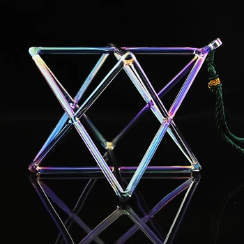 🔺 Merkabah Crystal Singing Pyramid – Transparent Quartz Sound Healing Instrument (5–10 inch) 1