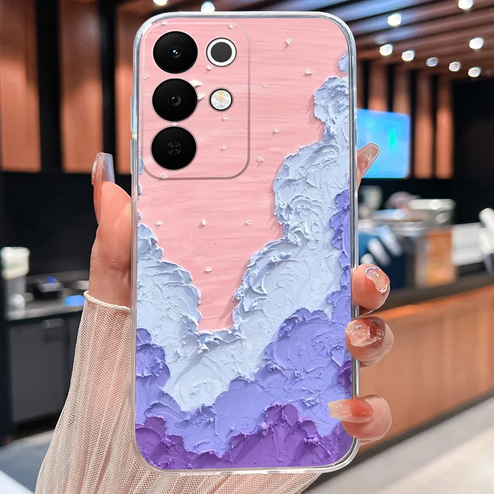 Colorful Patterned Clear Soft Silicone Phone Cover - Lightweight and Stylish Case