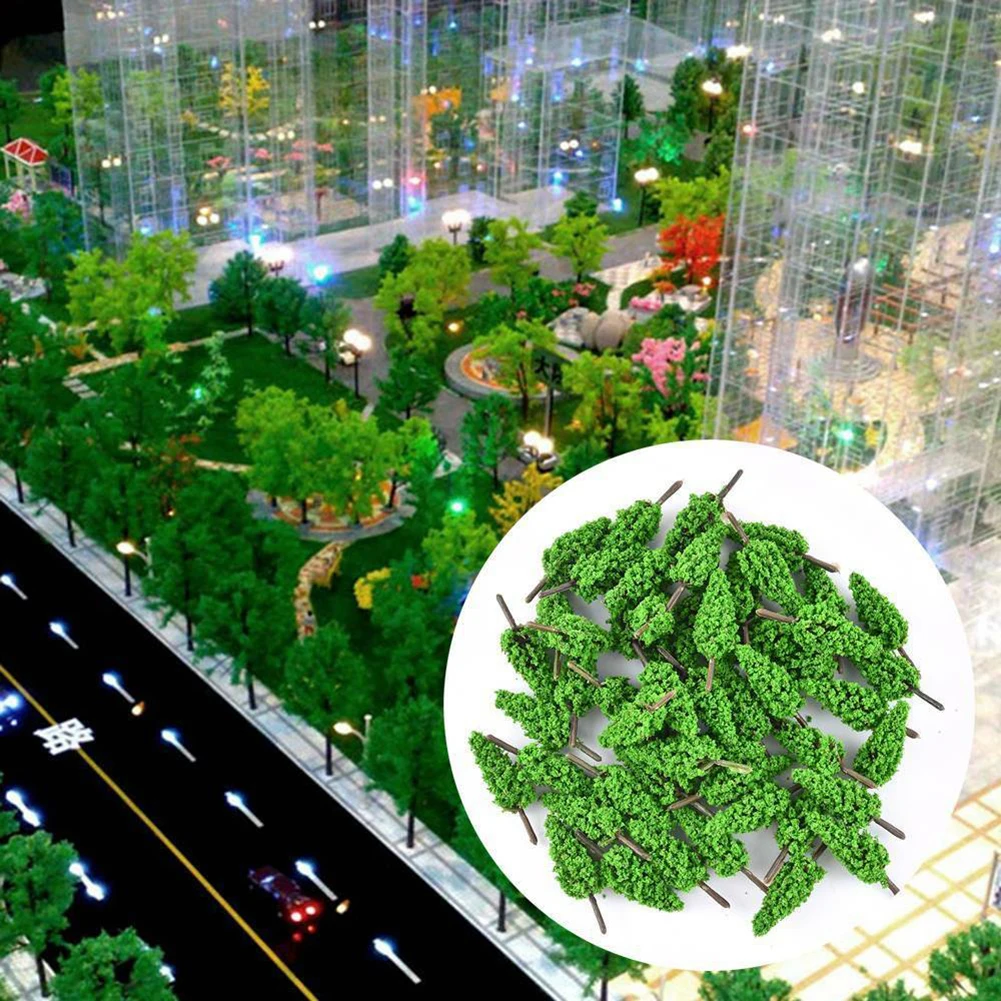 

20/50pcs Plastic Model Tree Train Artificial Miniature Tree Scenery Railroad Train Layout Building Landscape Accessories