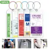 Luggage Tag Holder Waterproof Cruise Luggage Tag Set with Zip Seal Holder 10 Pcs Reusable Carnival Essentials for Document 4