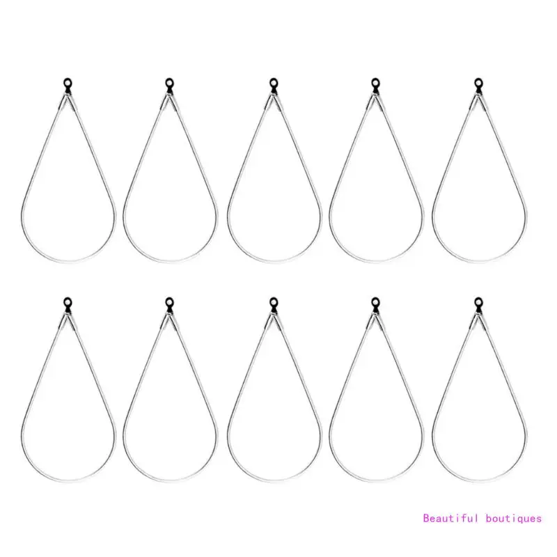 

10 Pcs Water Drop Shape Beading Hoop Earring Finding Earring Components DropShip