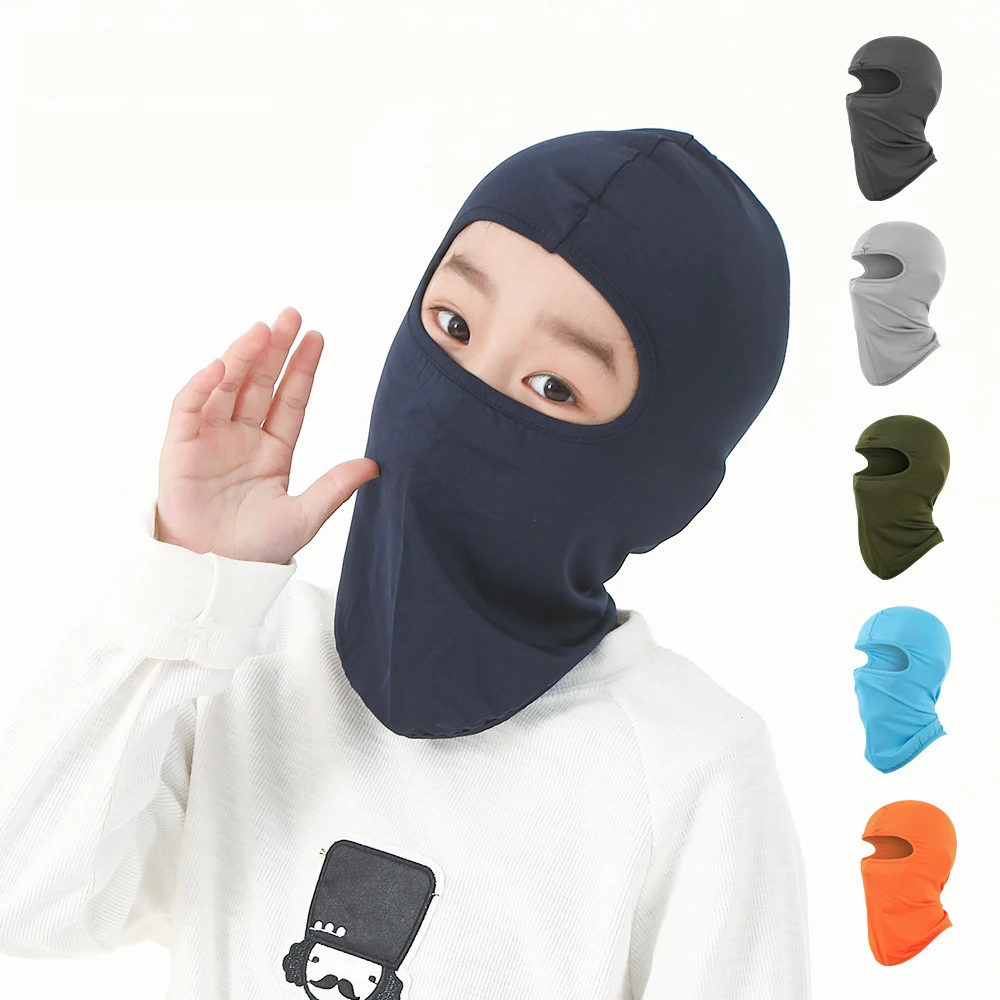 Kinder Radfahren Sturmhaube UV-Schutz Maske Outdoor Winddicht Sport Junge Schal Mädchen Elastisches Kopftuch Helm Liner Hut Wandern