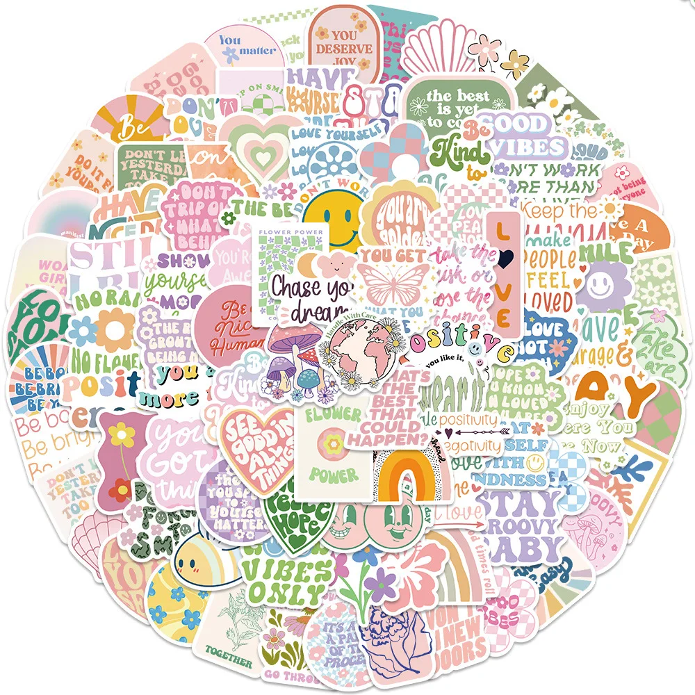Decorative Stickers Danish Floral Waterproof Graffiti Sticker Aesthetic Luggage Laptop Phone Guitar Skateboard Stickers 10/30/50/100Pcs