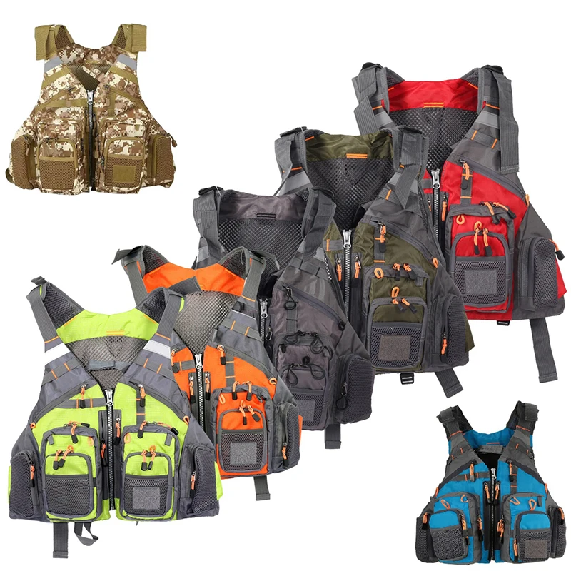Fly Vest Lixada Outdoor Adjustable Fly Fishing Life Vest Men