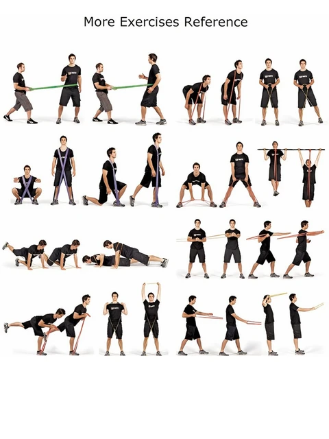 Latex resistance band Exercise Bands Pull Up Assist Bands Physical Therapy Muscle Training Bands for Working Out Home Workouts 6