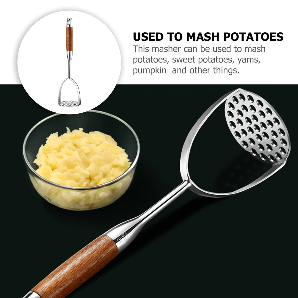 1pc 430 Large Stainless Steel Potato Masher, Extra Strength Bean And Potato  Masher, Household Manual Food Masher Tool