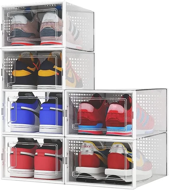 6 Piezas Cajas para Zapatos Transparentes Cajas de Almacenaje para