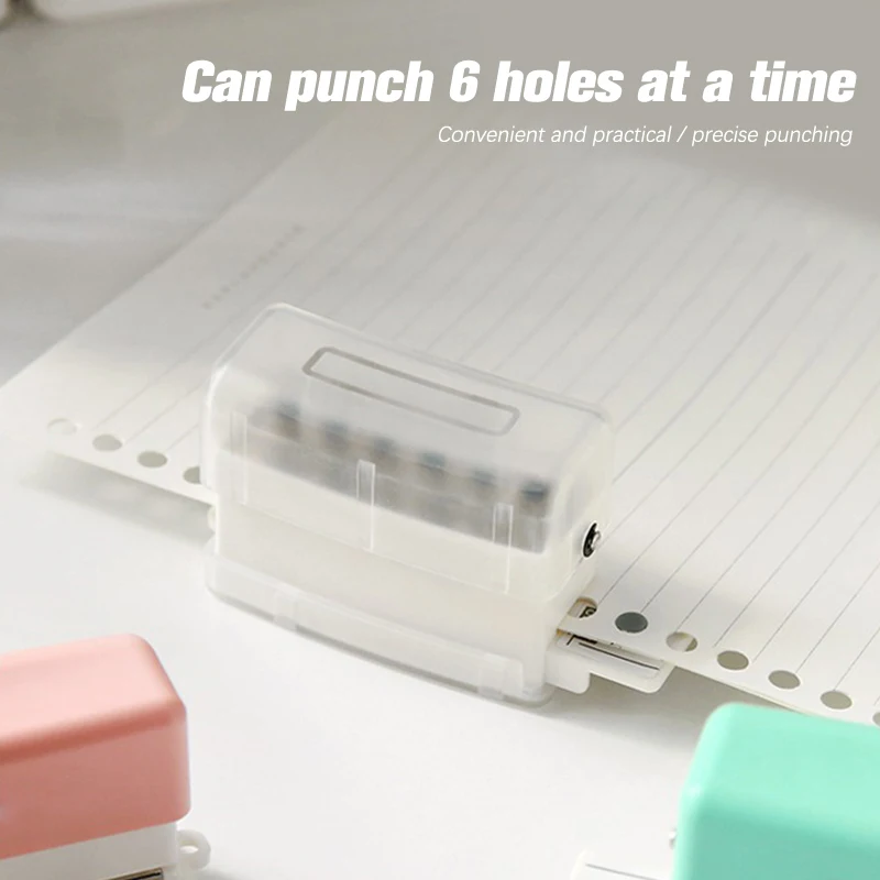 

6 Holes Hole Puncher Diy A4 B5 Loose Leaf Paper Hole Punch Planner Scrapbooking Paper Binding Standard Hole Punch Machine
