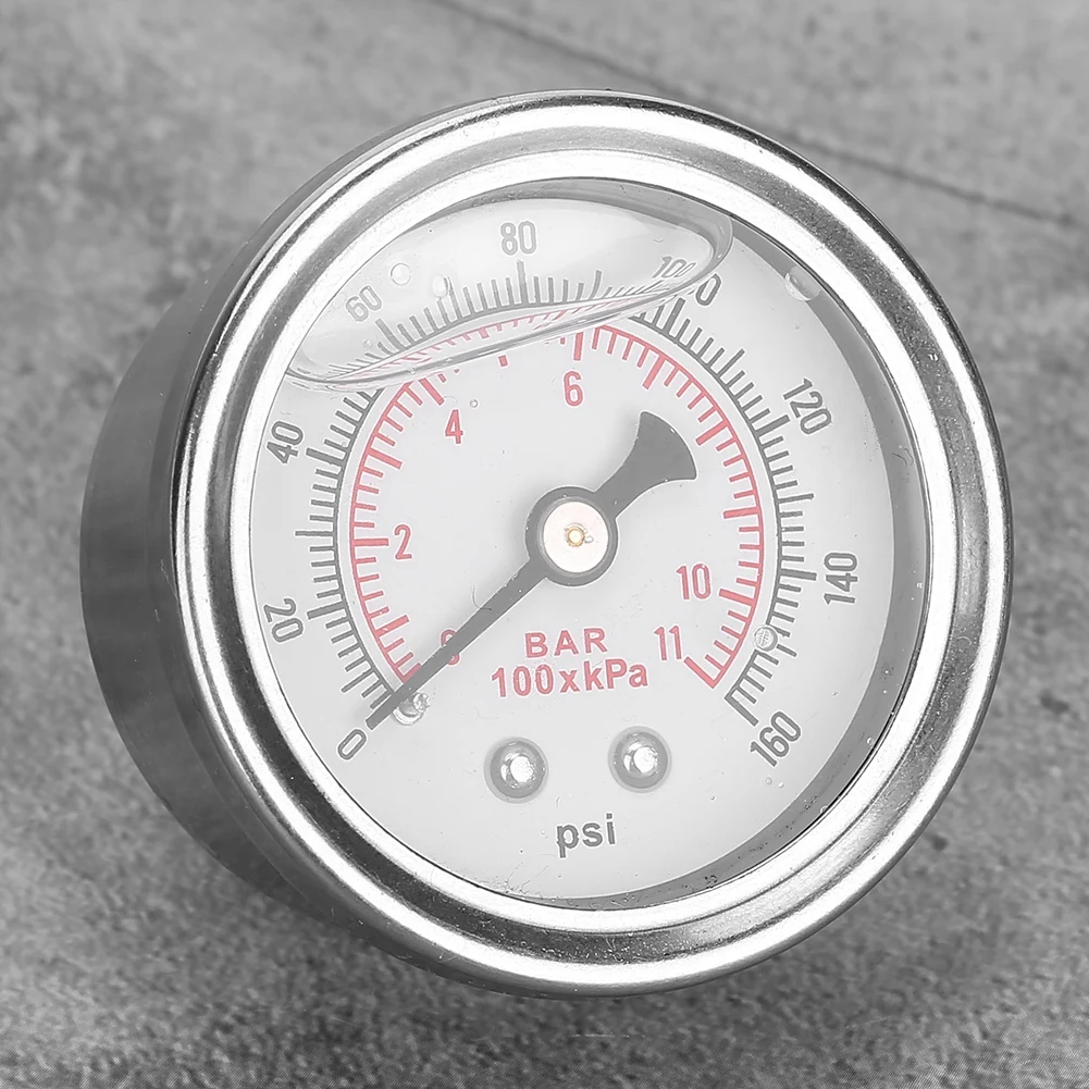 0-160 PSI/bar Car Fuel Pressure Regulator Gauge Liquid Fill Fuel/Oil Meter,racing car gauge,automotive gauge