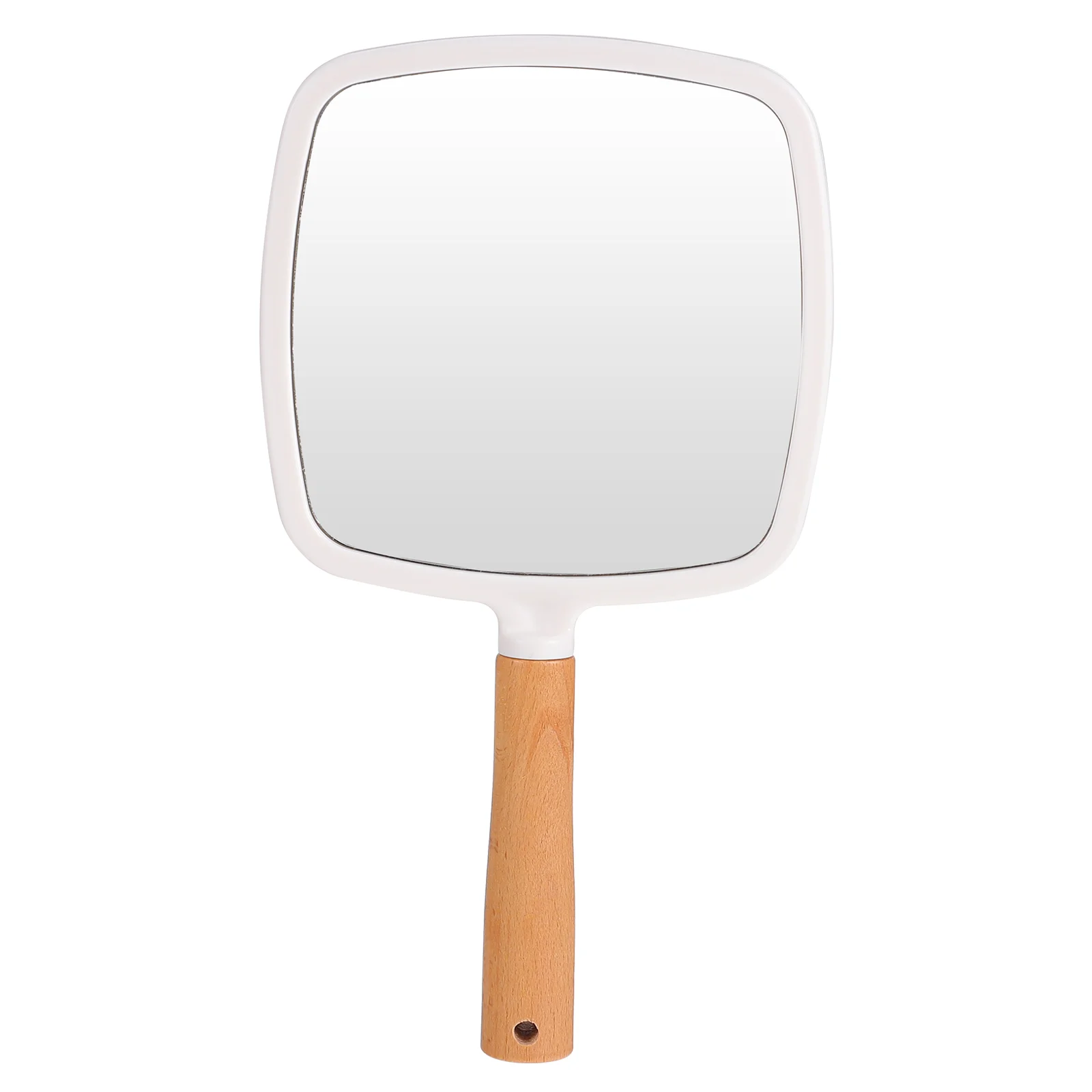 

Makeup Mirror Wooden Handle Handheld Cosmetic Mirror Heart Shape Fan Shape Mirror Round Square Mirror Salon Makeup Mirror