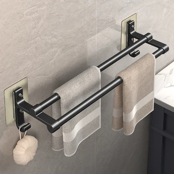 Non-Drilling Double Layer Towel Rack 1